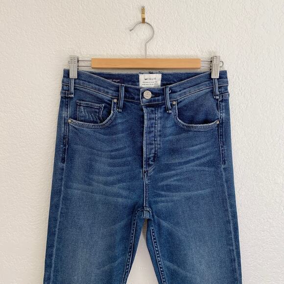 McGuire Valletta Straight Jeans Step Hem Button Fly Anthropologie Medium Wash 29 - Picture 2 of 15